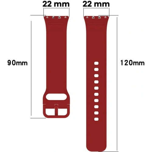 Pasek Bizon Strap Watch Silicone do Samsung Galaxy Fit 3 czerwony