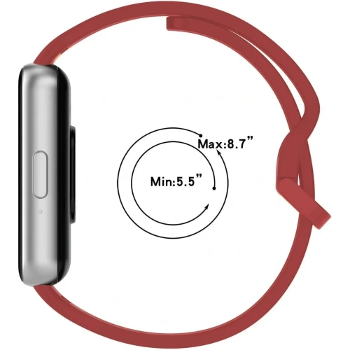 Pasek Bizon Strap Watch Silicone do Samsung Galaxy Fit 3 czerwony