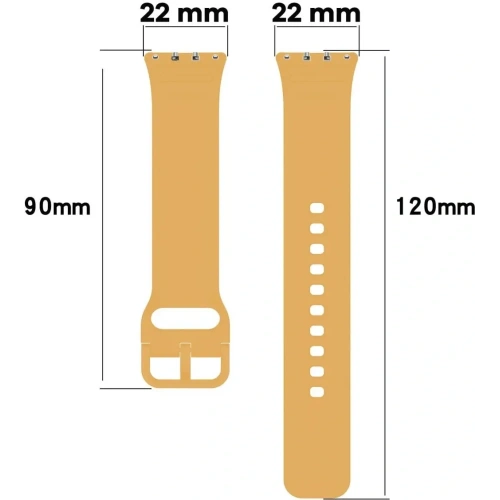 Pasek Bizon Strap Watch Silicone do Samsung Galaxy Fit 3 żółty