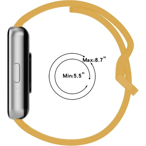 Pasek Bizon Strap Watch Silicone do Samsung Galaxy Fit 3 żółty