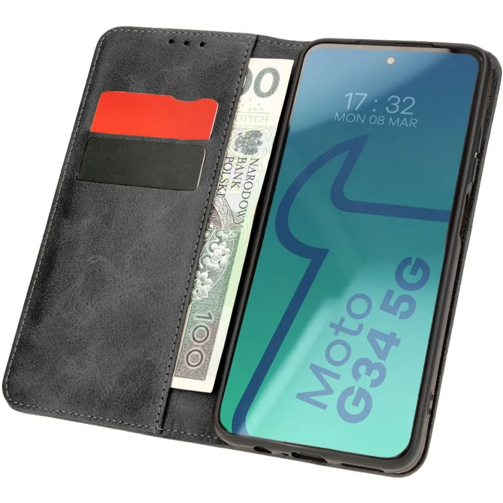Hurtownia GSM - Bizon Case Pocket Pro Motorola Moto G34 5G negru - BIZ5354 - {ean13} - Hurt