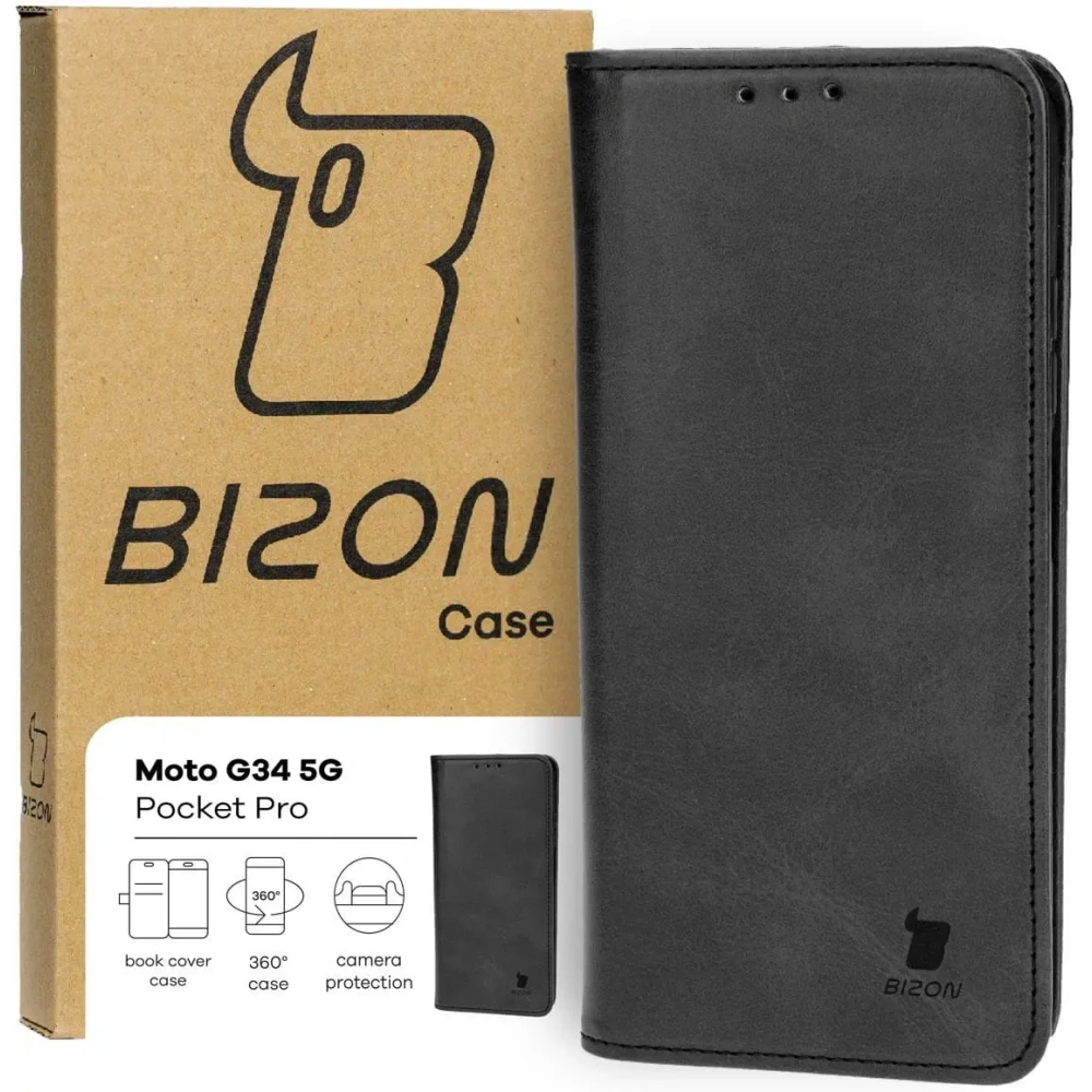 Hurtownia GSM - Bizon Case Pocket Pro Motorola Moto G34 5G negru - BIZ5354 - {ean13} - Hurt