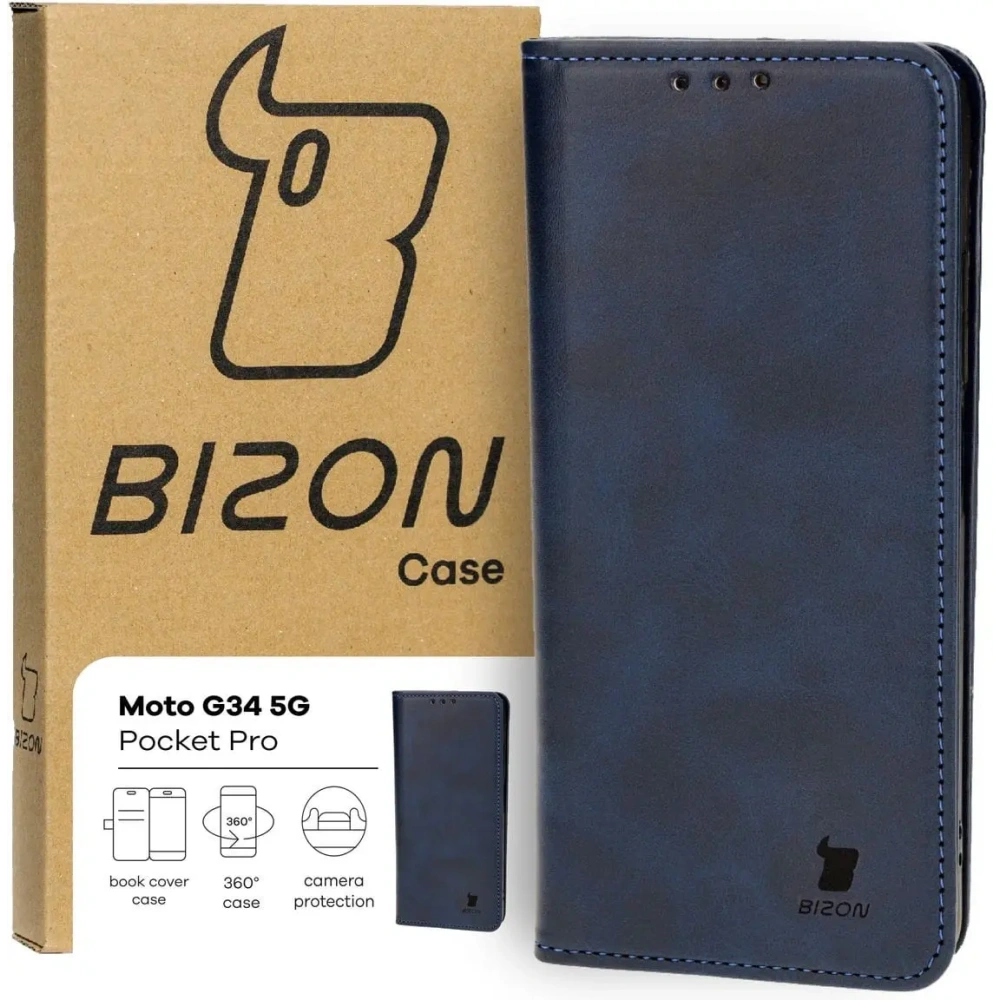 Hurtownia GSM - Bizon Case Pocket Pro Motorola Moto G34 5G albastru marin - BIZ5355 - {ean13} - Hurt