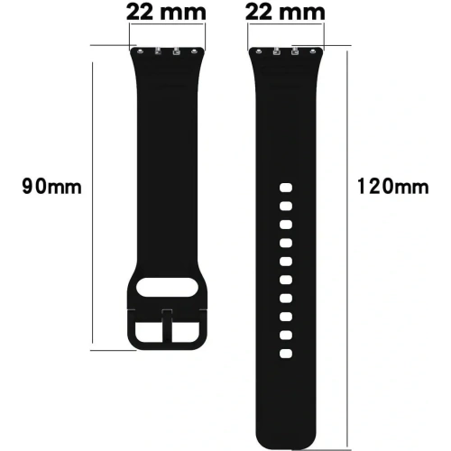 Pasek Bizon Strap Watch Silicone do Samsung Galaxy Fit 3 czarny