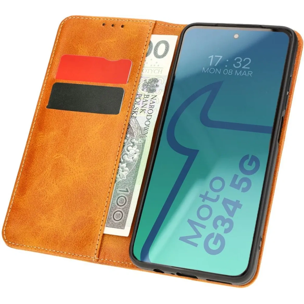 Hurtownia GSM - Bizon Case Pocket Pro Motorola Moto G34 5G maro - BIZ5357 - {ean13} - Hurt