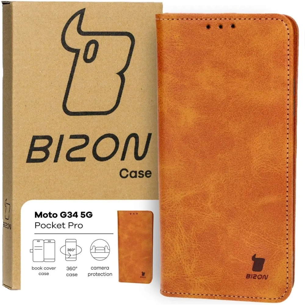Hurtownia GSM - Bizon Case Pocket Pro Motorola Moto G34 5G maro - BIZ5357 - {ean13} - Hurt