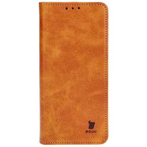 Etui z klapką Bizon Case Pocket Pro do Motorola Moto G34 5G brązowe