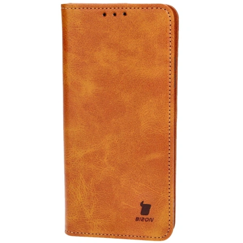 Etui z klapką Bizon Case Pocket Pro do Motorola Moto G34 5G brązowe