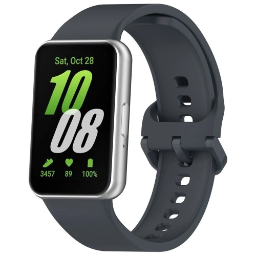 Pasek Bizon Strap Watch Silicone do Samsung Galaxy Fit 3 szary