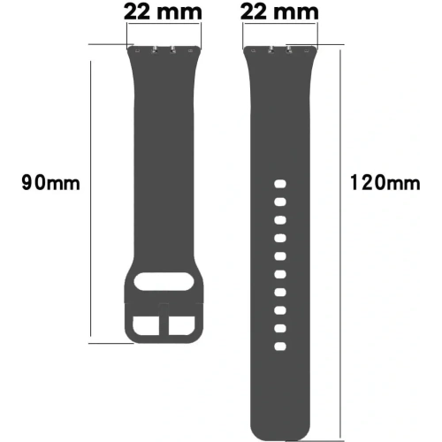 Pasek Bizon Strap Watch Silicone do Samsung Galaxy Fit 3 szary