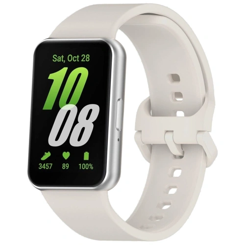 Pasek Bizon Strap Watch Silicone do Samsung Galaxy Fit 3 jasnoszary