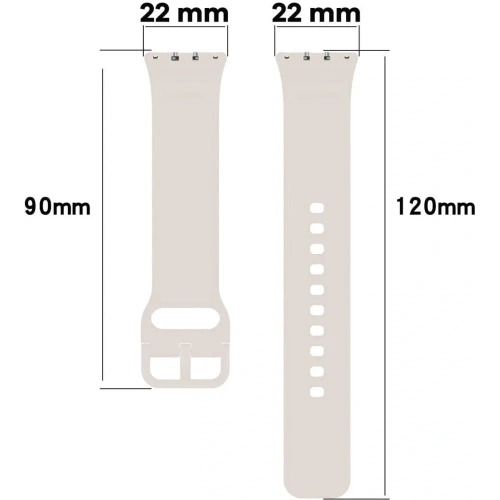 Pasek Bizon Strap Watch Silicone do Samsung Galaxy Fit 3 jasnoszary