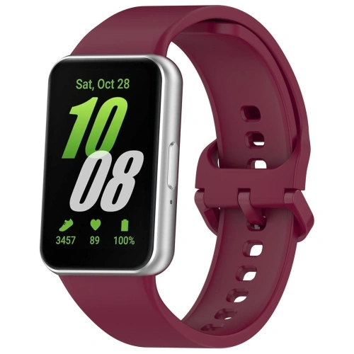 Pasek Bizon Strap Watch Silicone do Samsung Galaxy Fit 3 burgundowy