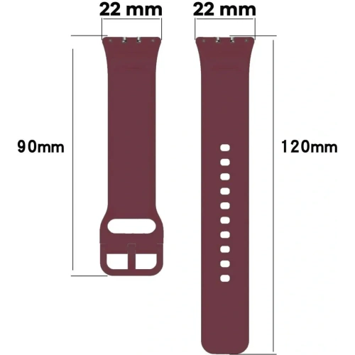 Pasek Bizon Strap Watch Silicone do Samsung Galaxy Fit 3 burgundowy