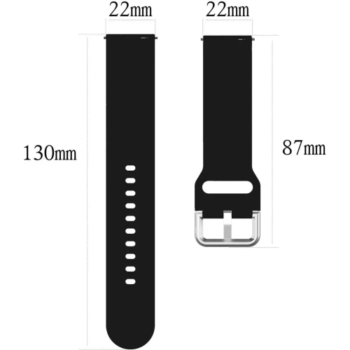 Pasek Bizon Strap Watch Silicone Pro do Xiaomi Watch 2 czarny