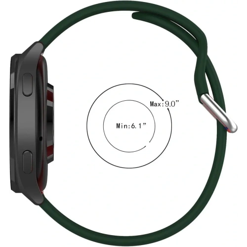 Pasek Bizon Strap Watch Silicone Pro do Xiaomi Watch 2 ciemnozielony