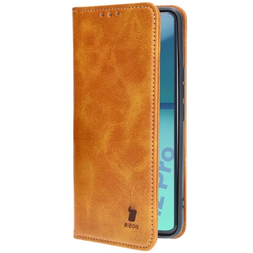 Etui z klapką Bizon Case Pocket Pro do Realme 12 Pro / 12 Pro+ brązowe