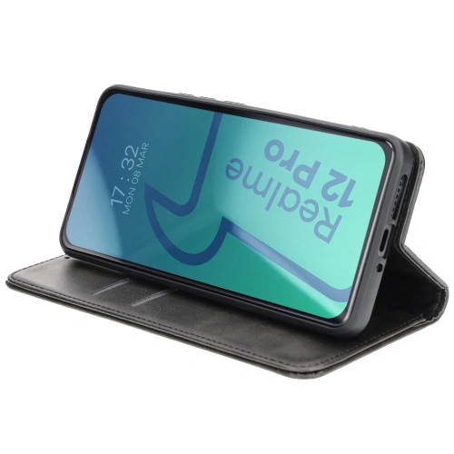 Etui z klapką Bizon Case Pocket Pro do Realme 12 Pro / 12 Pro+ czarne