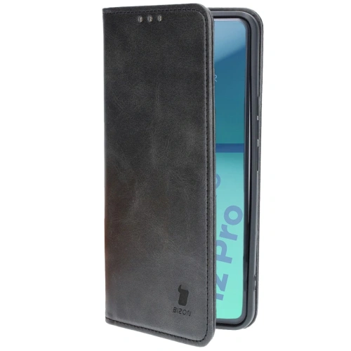 Etui z klapką Bizon Case Pocket Pro do Realme 12 Pro / 12 Pro+ czarne