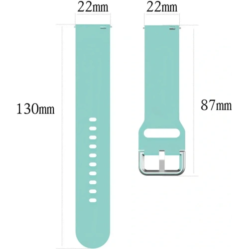 Pasek Bizon Strap Watch Silicone Pro do Xiaomi Watch 2 turkusowy