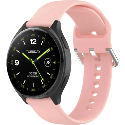 Pasek Bizon Strap Watch Silicone Pro do Xiaomi Watch 2 jasnoróżowy