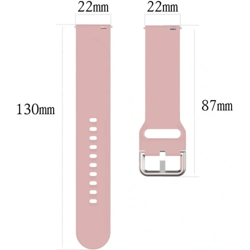 Pasek Bizon Strap Watch Silicone Pro do Xiaomi Watch 2 jasnoróżowy