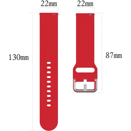 Pasek Bizon Strap Watch Silicone Pro do Xiaomi Watch 2 czerwony