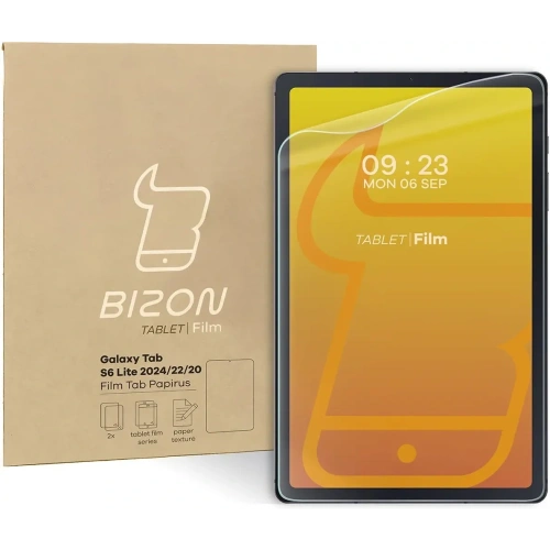 Folia imitująca papier Bizon Film Tab Papirus do Samsung Galaxy Tab S6 Lite 2024/2022/2020 [2 PACK]