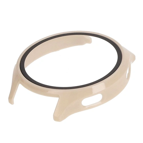 Etui Bizon Case+Glass Watch do Xiaomi Watch 2 beżowe