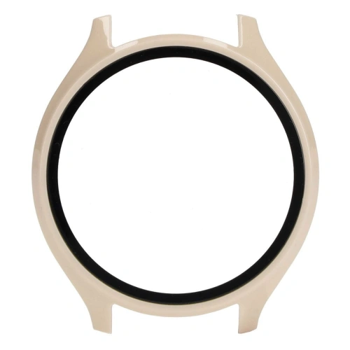 Etui Bizon Case+Glass Watch do Xiaomi Watch 2 beżowe