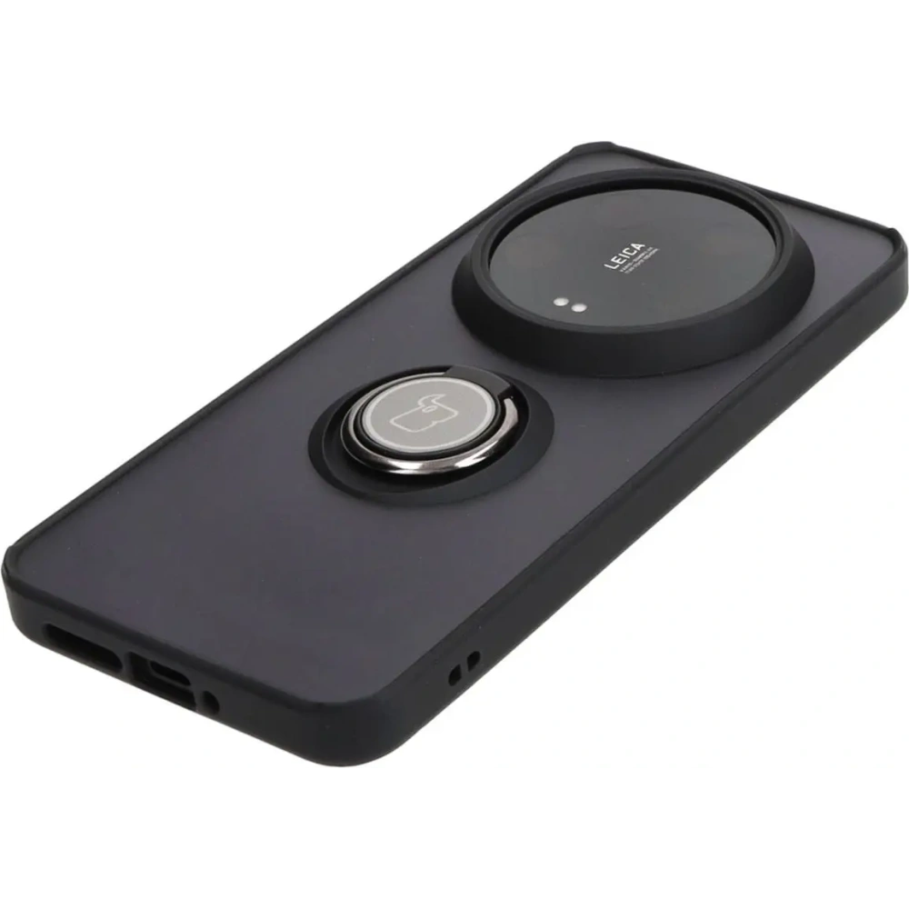 Hurtownia GSM - Bizon Case Hybrid Ring Xiaomi 14 Ultra fumuriu cu un cadru negru - BIZ4816 - {ean13} - Hurt