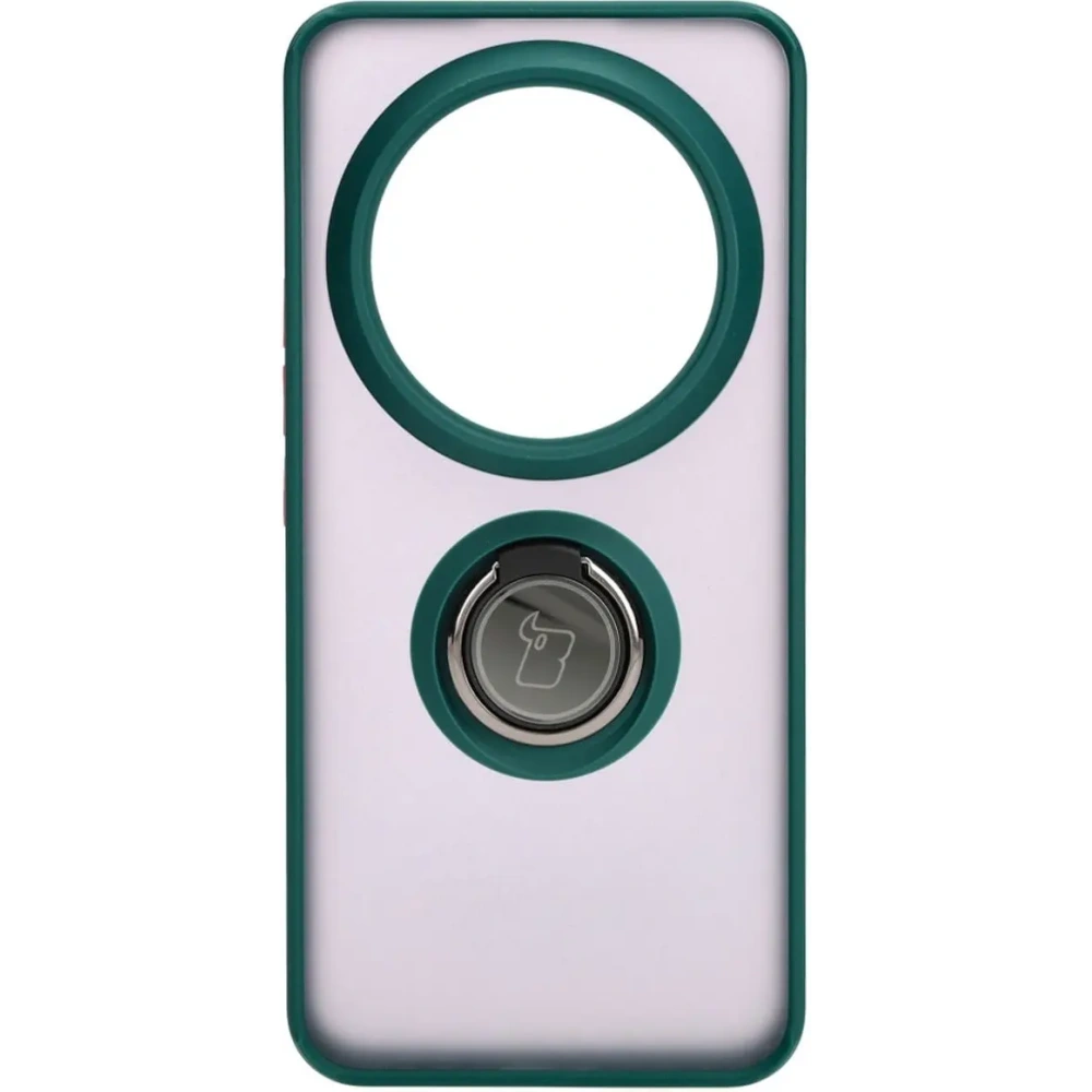Hurtownia GSM - Bizon Case Hybrid Ring Xiaomi 14 Ultra fumurie cu un cadru verde închis - BIZ4818 - {ean13} - Hurt