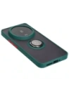 Hurtownia GSM - Bizon Case Hybrid Ring Xiaomi 14 Ultra fumurie cu un cadru verde închis - BIZ4818 - {ean13} - Hurt