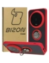 Bizon Case Hybrid Ring Xiaomi 14 Ultra fumuriu cu un cadru roșu