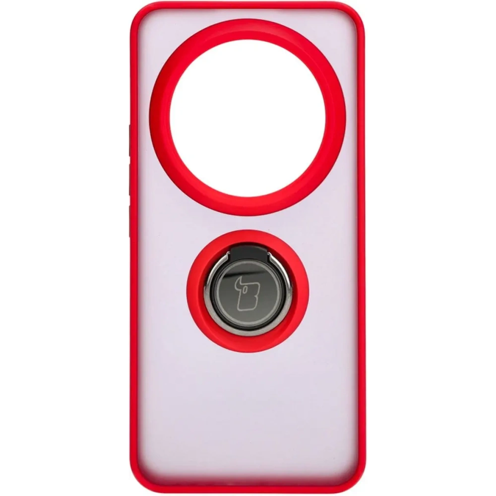 Hurtownia GSM - Bizon Case Hybrid Ring Xiaomi 14 Ultra fumuriu cu un cadru roșu - BIZ4819 - {ean13} - Hurt
