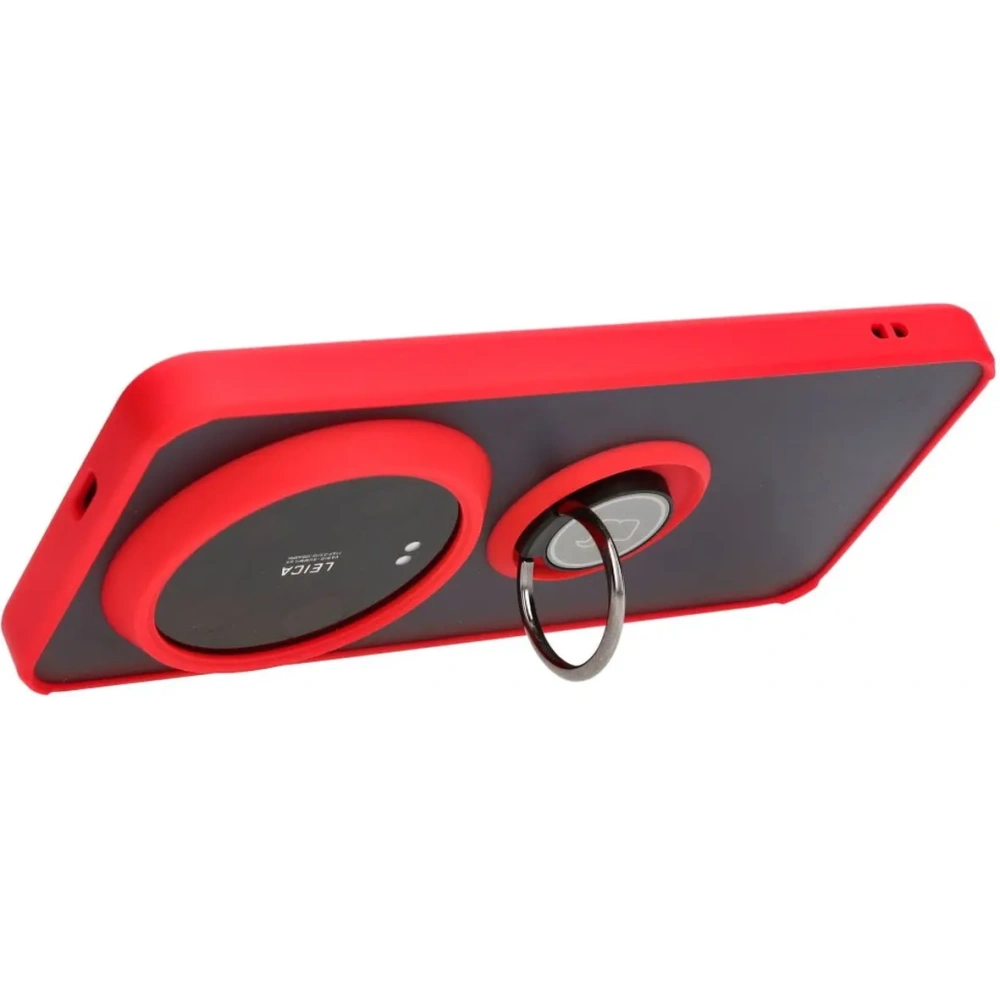 Hurtownia GSM - Bizon Case Hybrid Ring Xiaomi 14 Ultra fumuriu cu un cadru roșu - BIZ4819 - {ean13} - Hurt