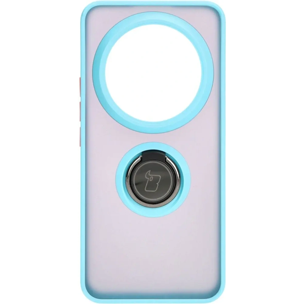 Hurtownia GSM - Caz Bizon Ring Hibrid Xiaomi 14 Ultra fumuriu cu un cadru albastru deschis - BIZ5391 - {ean13} - Hurt