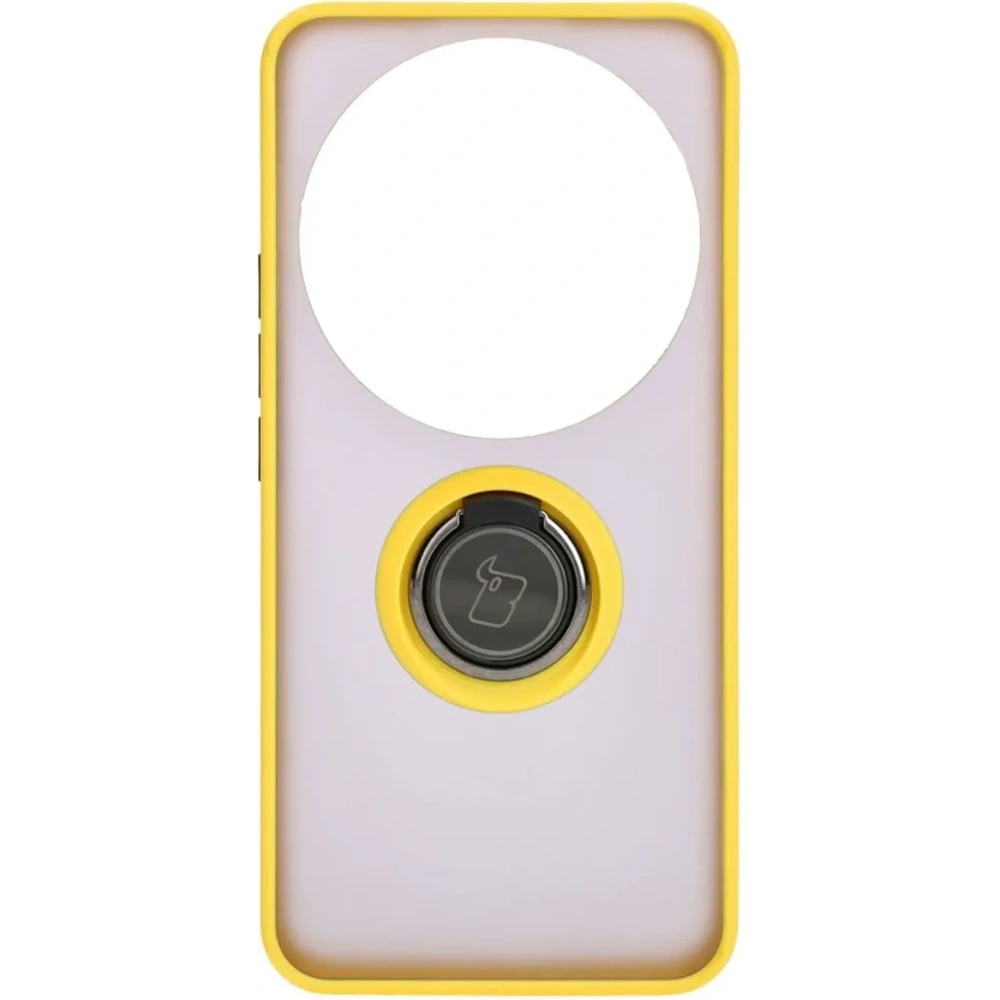 Hurtownia GSM - Bizon Case Hybrid Ring Xiaomi 14 Ultra fumuriu cu un cadru galben - BIZ4821 - {ean13} - Hurt