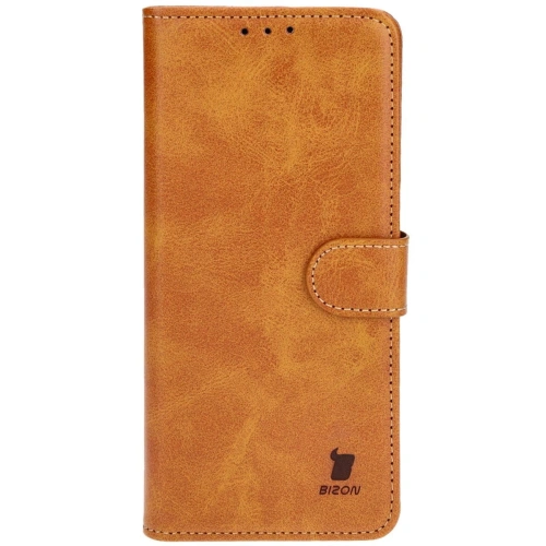 Etui z klapką Bizon Case Pocket do Motorola Moto G34 5G brązowe