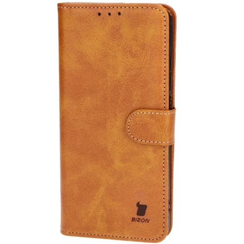 Etui z klapką Bizon Case Pocket do Motorola Moto G34 5G brązowe
