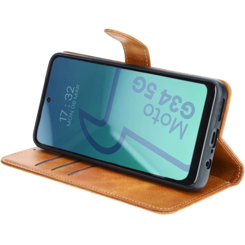 Hurtownia GSM - Bizon Carcasă Pocket Motorola Moto G34 5G maro - BIZ5399 - {ean13} - Hurt