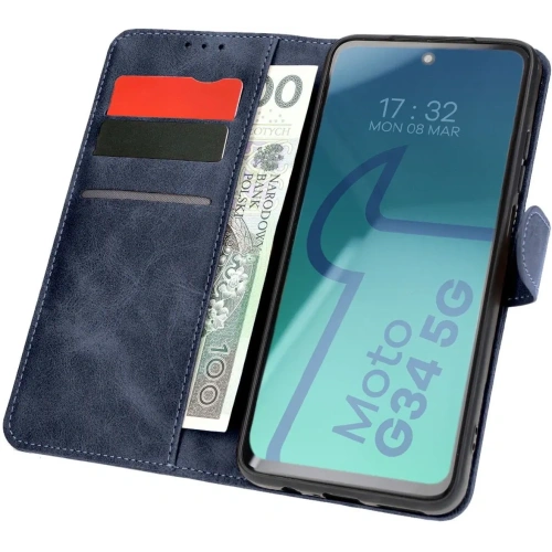 Etui z klapką Bizon Case Pocket do Xiaomi 14 Ultra granatowe