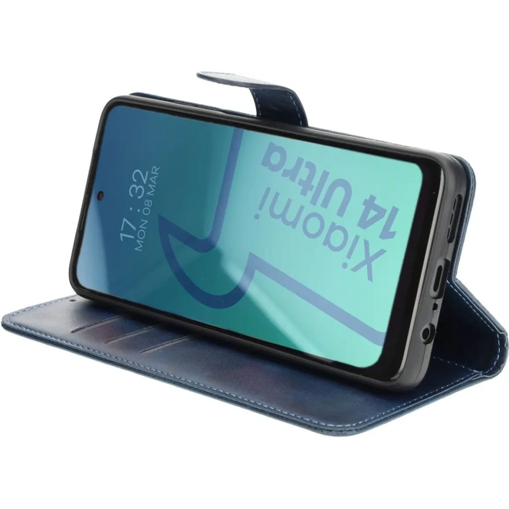 Hurtownia GSM - Caz Bizon Pocket Xiaomi 14 Ultra albastru închis - BIZ4830 - {ean13} - Hurt