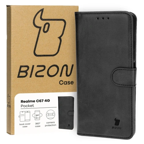 Etui z klapką Bizon Case Pocket do Realme C67 4G czarne