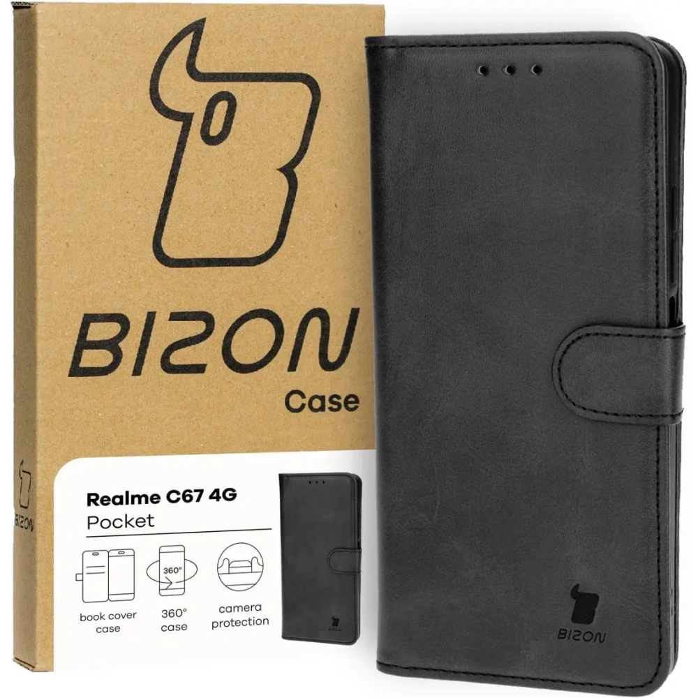 Hurtownia GSM - Pouzdro s klopou Bizon Case Pocket pro Realme C67 4G černé - BIZ5403 - {ean13} - Hurt