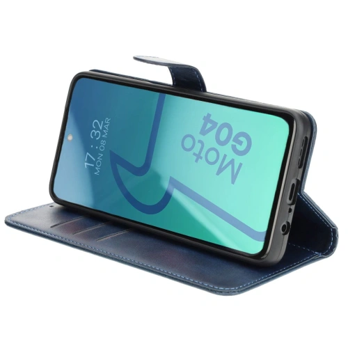 Etui z klapką Bizon Case Pocket do Motorola Moto G04 / G24 granatowe