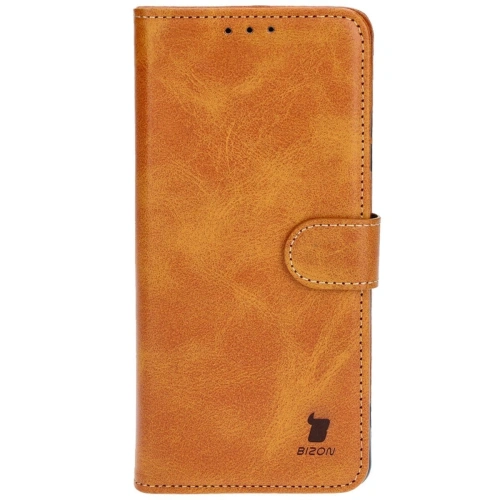 Etui z klapką Bizon Case Pocket do Motorola Moto G04 / G24 brązowe