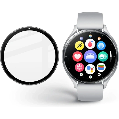 Szkło hybrydowe Bizon Glass Watch Edge Hybrid do Xiaomi Watch 2 czarne