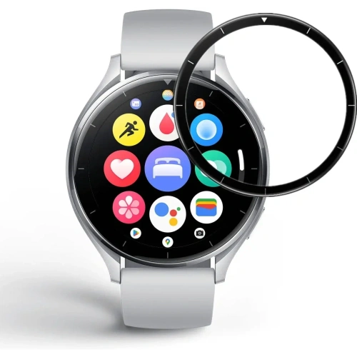 Szkło hybrydowe Bizon Glass Watch Edge Hybrid do Xiaomi Watch 2 czarne