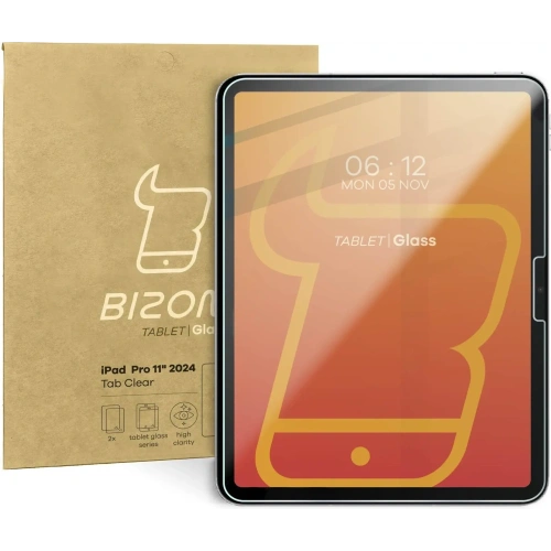Szkło hartowane Bizon Glass Tab Clear do iPad Pro 11" 5 gen. 2024 [2 PACK]